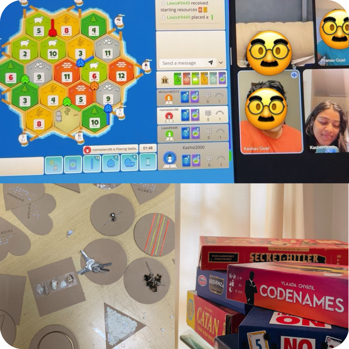 playing board games